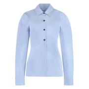 Katoenen Shirt met Poplin Achterpaneel Alexander Wang , Blue , Dames