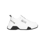 Contrasterende lage sneakers Versace Jeans Couture , White , Heren