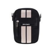 Stijlvolle Crossbody Tas met Leren Inzetstukken Palm Angels , Black , ...