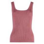 Geribbelde Scoop Tank Top Zimmermann , Pink , Dames