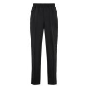 Wollen blend broek met verstelbare taille Ermenegildo Zegna , Black , ...