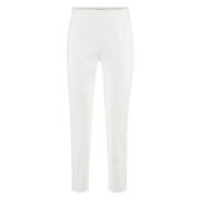 Hoge taille katoenen broek Peserico , White , Dames