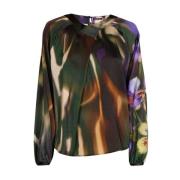 Losvallende lange mouw top Caroline Biss , Multicolor , Dames