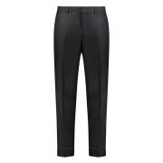 Getailleerde wollen broek Brioni , Black , Heren