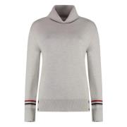 Gestreepte wollen coltrui Thom Browne , Gray , Dames