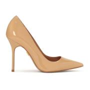 Elegante Beige Gelakte Leren Pumps Kazar , Beige , Dames