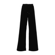 Zwarte Jersey Logo Broek Saint Laurent , Black , Dames