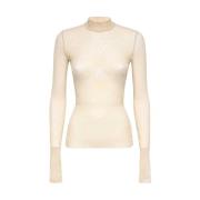 Stijlvolle Top voor Trendsetters Marine Serre , Beige , Dames