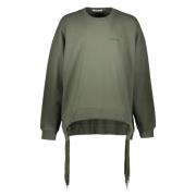 Geborduurde katoenen sweatshirt met asymmetrische zoom Ambush , Green ...