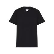 Casual Katoenen T-Shirt Bottega Veneta , Black , Dames