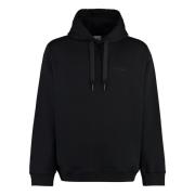 Hoodie met motief op de achterkant Burberry , Black , Heren