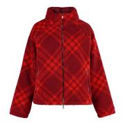 Omkeerbare Fleece Bomberjack Burberry , Red , Dames