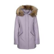 Hooded Parka met Klepzakken Woolrich , Purple , Dames