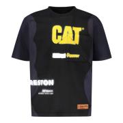 Kat Gedrukt Katoenen T-shirt Heron Preston , Black , Heren