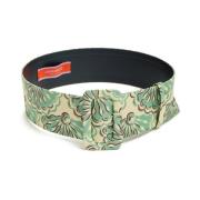 Stijlvolle riem met bladpatroon La DoubleJ , Green , Dames