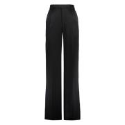 Elegante Zijden Broek voor Vrouwen Saint Laurent , Black , Dames