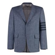 Gestreepte Wollen Blazer Thom Browne , Blue , Heren