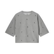 Versierde Boxy Sweater Summum Woman , Gray , Dames