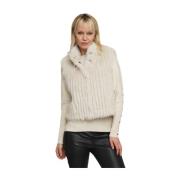 Stijlvolle Gilet met Sluiting Rino&Pelle , Beige , Dames