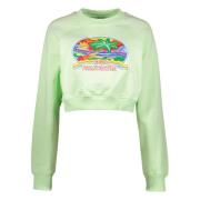 Katoenen sweatshirt met patch Casablanca , Green , Dames