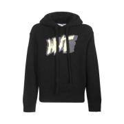 Gebreide hoodie met borduursel Off White , Black , Heren