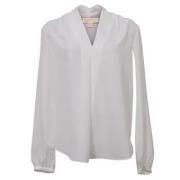 Pre-owned Silk tops Michael Kors Pre-owned , White , Dames