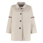 Korte trenchcoat in klassieke stijl Thom Browne , Beige , Dames