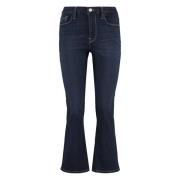 Mini Boot Boot-Cut Jeans met Contraststiksels Frame , Blue , Dames