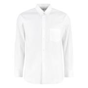 Katoenen Shirt met Zakje Comme des Garçons , White , Heren