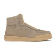 Taupe sneakers voor heren gemaakt van nubuck leer Kazar , Beige , Here...