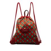 Pre-owned Leather backpacks Gucci Vintage , Red , Dames