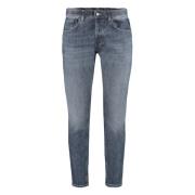 Carrot-Fit Jeans met Metalen Knopen Dondup , Blue , Heren