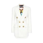 Klassieke Double Breasted Blazer Dsquared2 , White , Dames