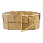 Intrecciato Nappa Leren Riem Bottega Veneta , Beige , Dames