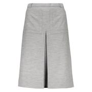 Midi Rok met Contraststiksels Burberry , Gray , Dames