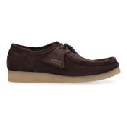 Suede Veterschoenen met Crêpe Zool Clarks , Brown , Heren