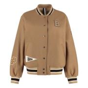 Wollen Bomberjack met Patch Hugo Boss , Brown , Dames