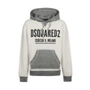 Bedrukte Hoodie Dsquared2 , Gray , Heren