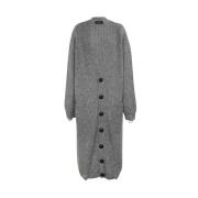 Gedistresseerde Gebreide Cardigan met Zakken Dsquared2 , Gray , Dames