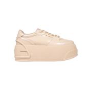 Lage leren sneakers Fendi , Beige , Dames