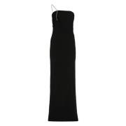 Gedrapeerde One Shoulder Jurk Givenchy , Black , Dames