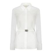 Katoenen overhemd met bijpassende taille riem Givenchy , White , Dames