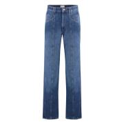 Tapered Fit Jeans met Logo Label Isabel Marant , Blue , Dames