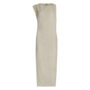 Katoenmix jurk met verzameld detail Isabel Marant , Beige , Dames