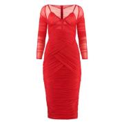 Gedrapeerd Elastisch Jurkje Dolce & Gabbana , Red , Dames