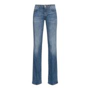 Vintage Flared Denim Jeans Pinko , Blue , Dames