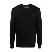 Klassieke Zwarte Pullover Trui Ralph Lauren , Black , Heren