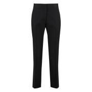 Wollen cropped broek Jil Sander , Black , Dames