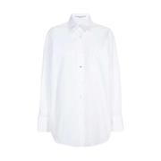 Katoenen overhemd met puntkraag Stella McCartney , White , Dames