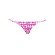 Logo Print Tie Side Bikini Hipster Versace , Multicolor , Dames